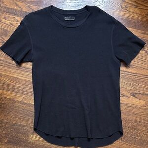 Zara Mens waffle cotton black shirt